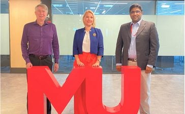 From left to right: Dean and Academic President at Murdoch University Dubai, Dr. James Trotter, Head of PRCA EMEA Monika Fourneaux, Discipline Lead - School of Communication at Murdoch University Dubai, Joseph Nalloor.