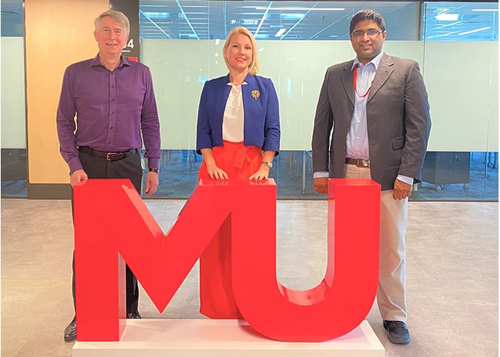 From left to right: Dean and Academic President at Murdoch University Dubai, Dr. James Trotter, Head of PRCA EMEA Monika Fourneaux, Discipline Lead - School of Communication at Murdoch University Dubai, Joseph Nalloor.