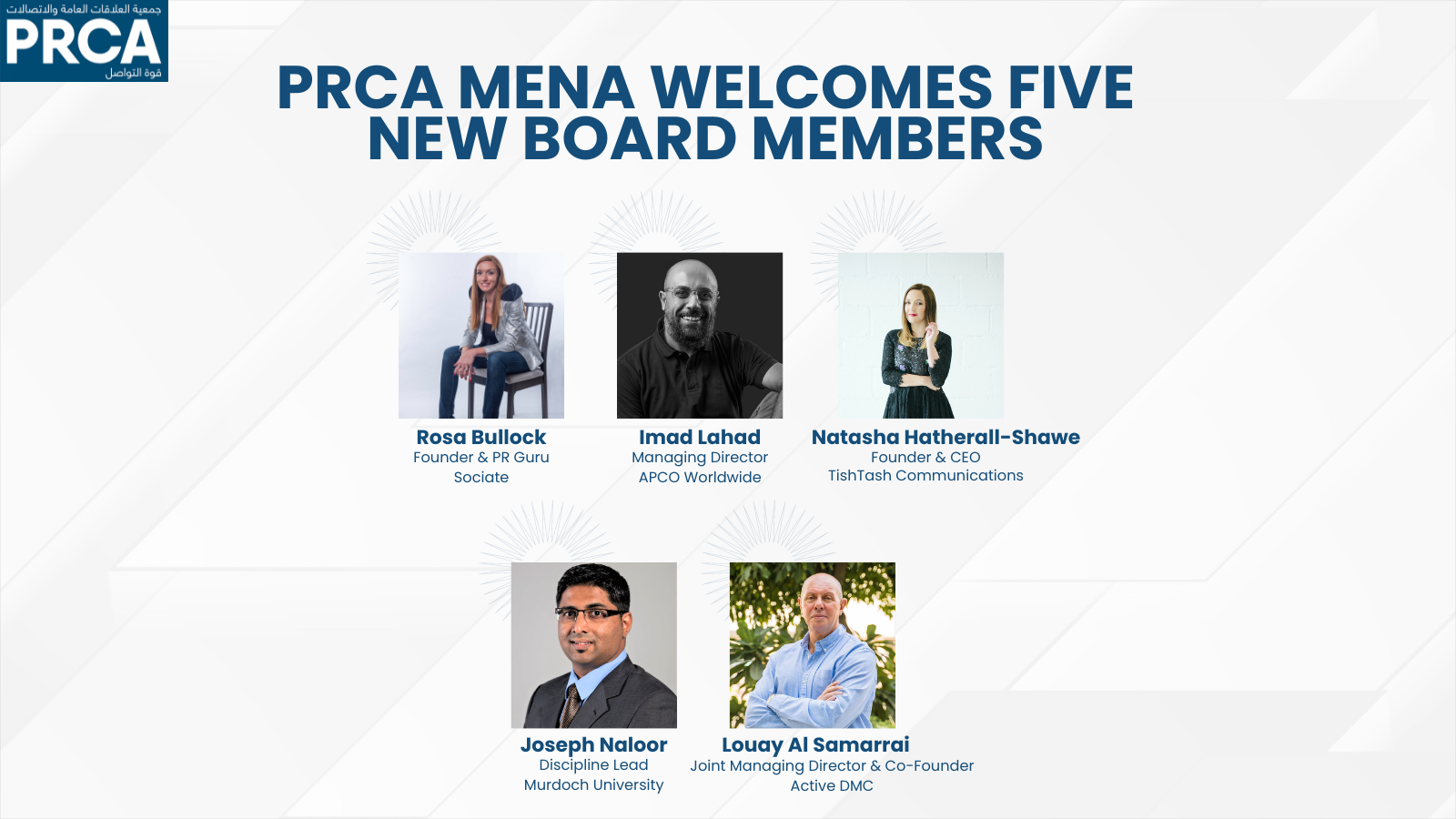 new board members PRCA MENA