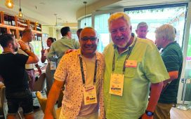 From left, Mohamed Al Ayed, CEO of TRACCS, with Ian Fairservice, Managing Partner and Group Editor-in-Chief, Motivate Media Group at Cannes Lions 2024