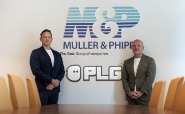 From left to right, Matthew Pickering, CEO of Power League Gaming, and Trevor Price, group CEO of Muller & Phipps Middle East Group Holding