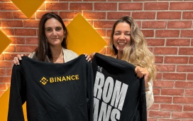 From left, Kassandra Panagiotopoulos, Head of Strategy, The Romans and Bana Khalaf, Communications Manager, MENAP, Binance.