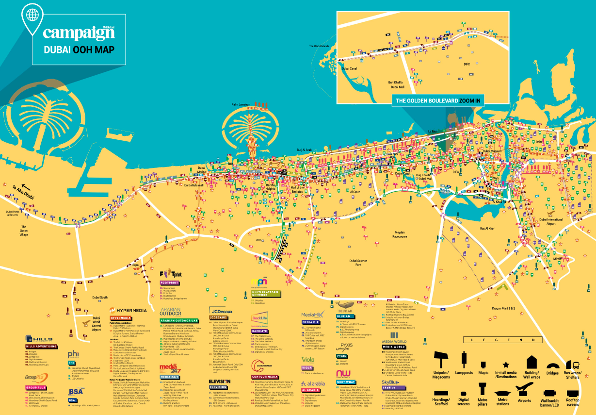 Dubai OOH Location Map