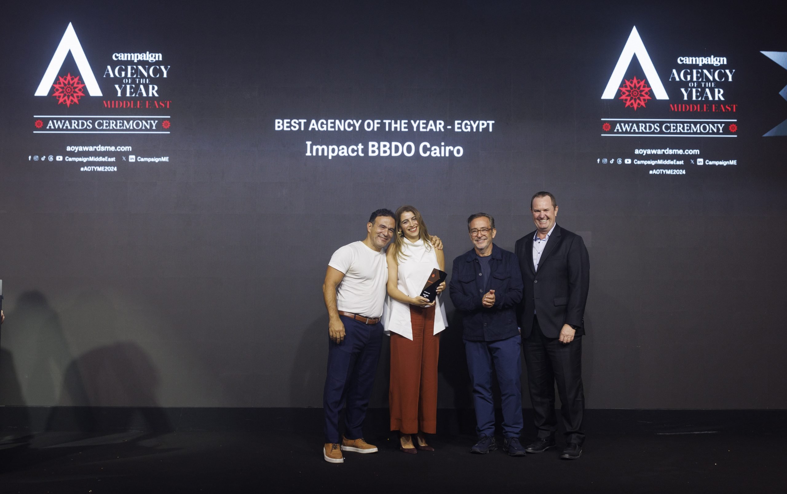 Impact BBDO Cairo was recognised as the Best Agency of the Year – Egypt with a trophy presented by Anthony Milne, Chief Commercial Officer, Motivate Media Group.