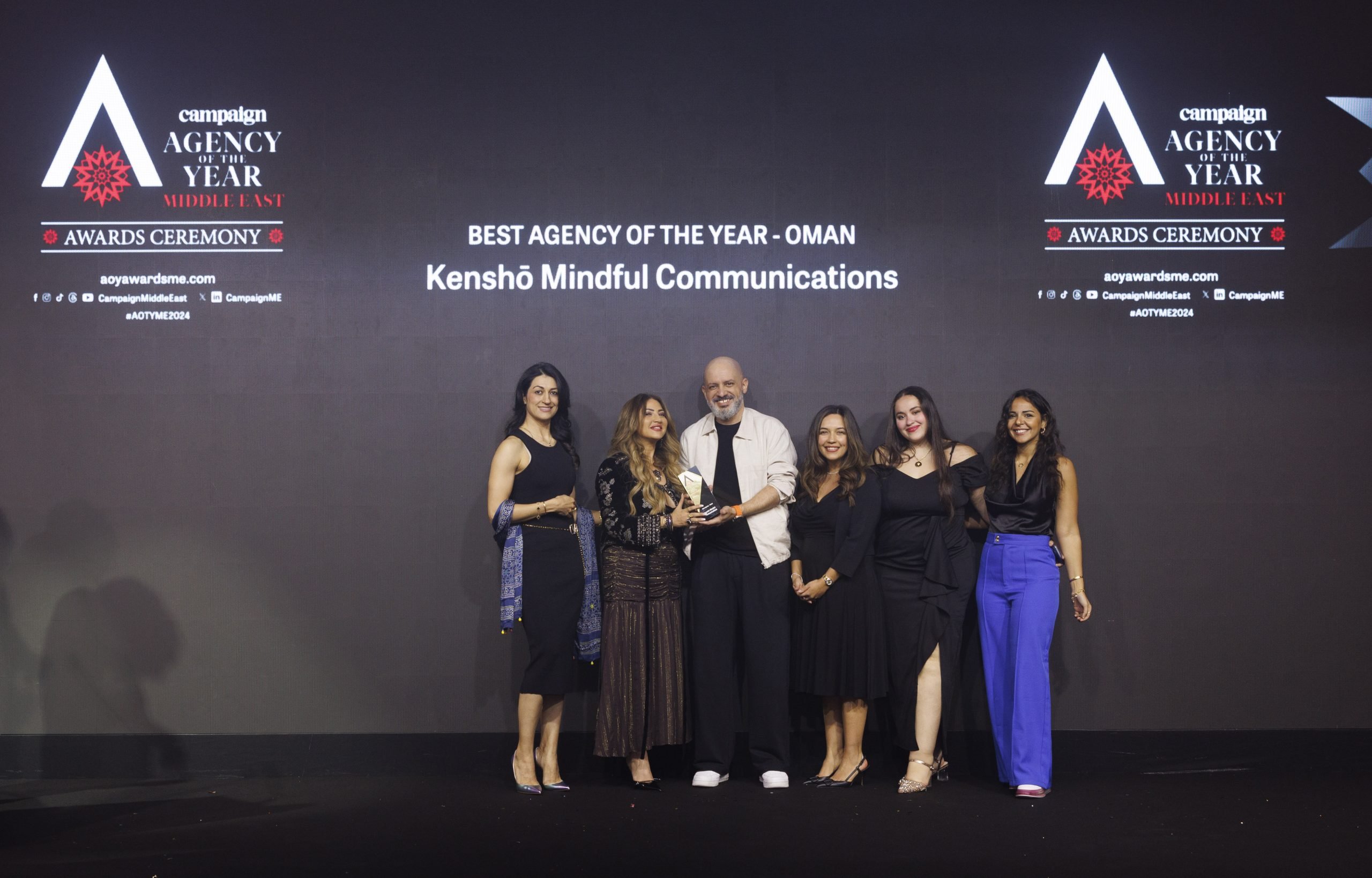 A judge at the Agency of the Year Middle East awards, Sahar Khan, Director of Marketing at Bayut and Dubizzle, awarded Kenshō Mindful Communications as Best Agency of the Year – Oman.