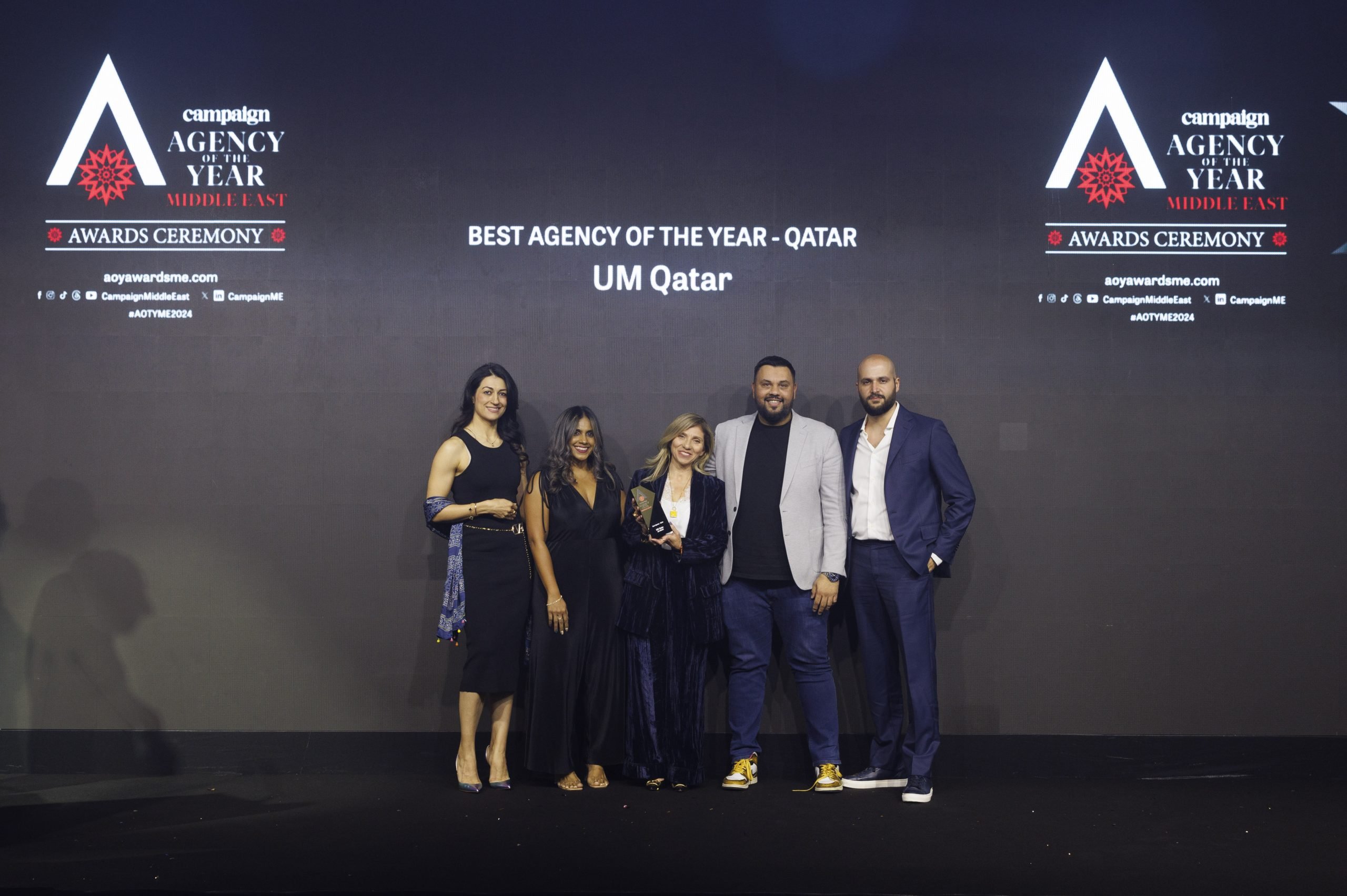 UM Qatar was recognised as Best Agency of the Year – Qatar by one of the awards judges, Sahar Khan, Director of Marketing at Bayut and Dubizzle.