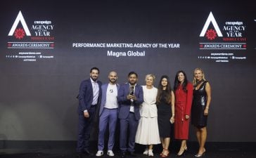 Magna Global took home the Performance Marketing Agency of the Year award, presented by awards sponsor Gosia Wajchert, Managing Director – MEA at Criteo.