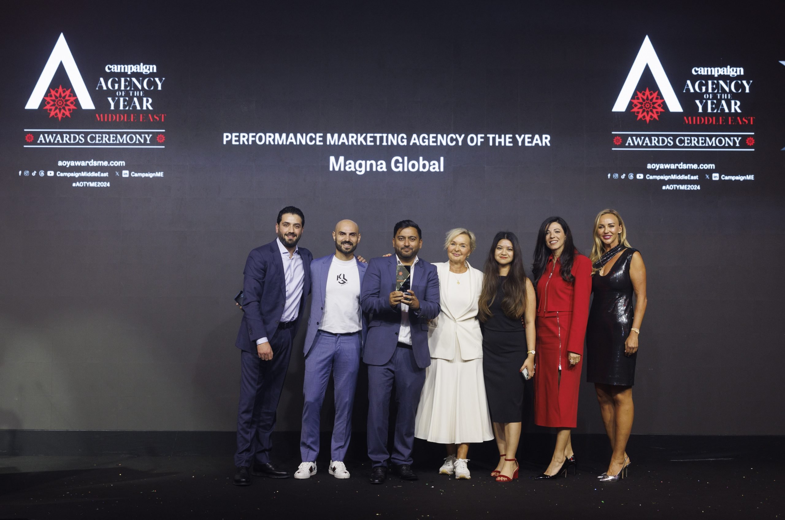 Magna Global took home the Performance Marketing Agency of the Year award, presented by awards sponsor Gosia Wajchert, Managing Director – MEA at Criteo.