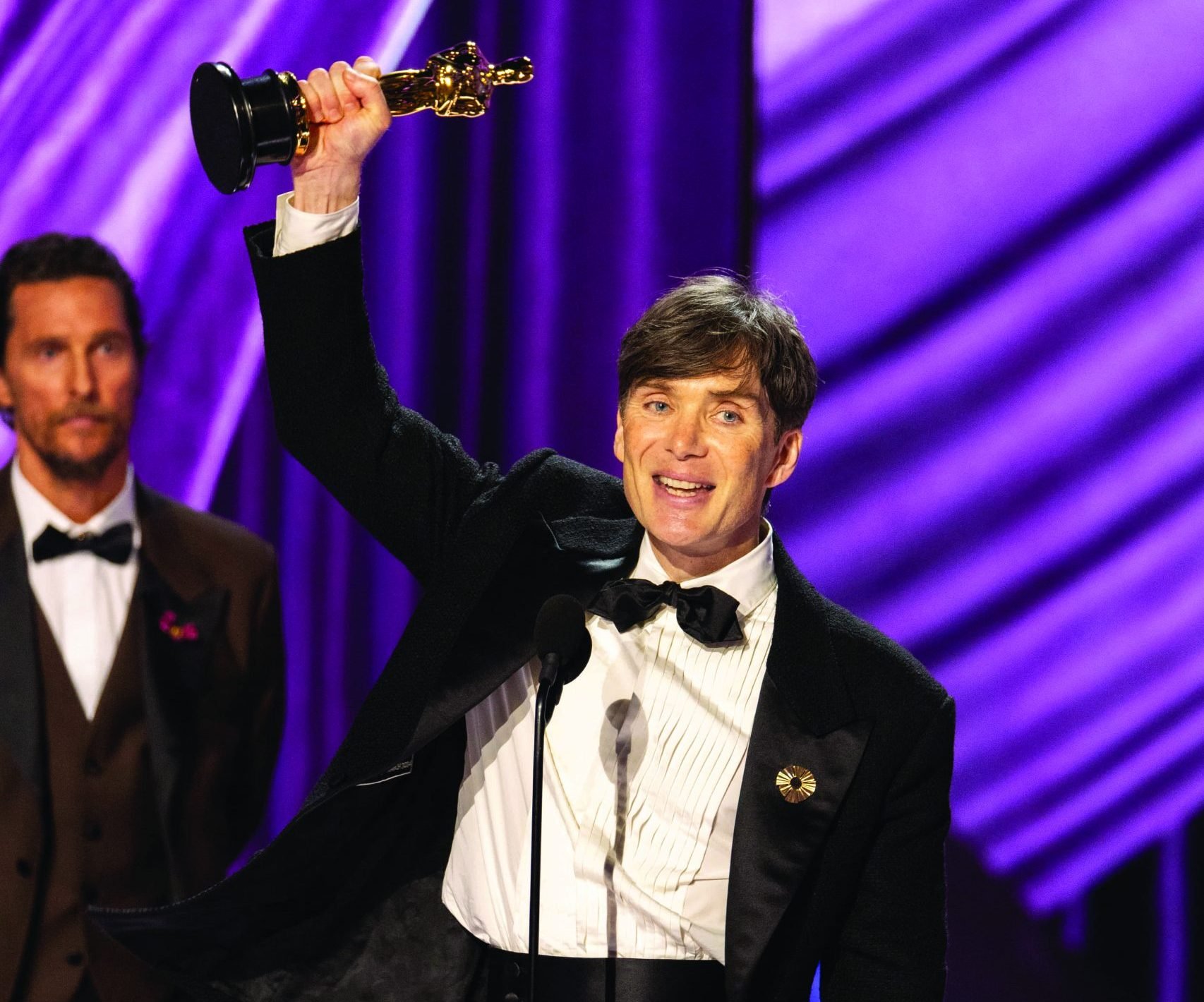 Cillian Murphy accepts the Oscar® for Actor in a Leading Role during the live ABC telecast of the 96th Oscars® at the Dolby® Theatre at Ovation Hollywood on Sunday, March 10, 2024.