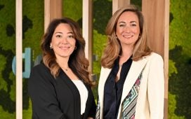 From left, Maya Tayara, Managing Director, iProspect MENA, and Fiona Black, Managing Director, Carat MENA