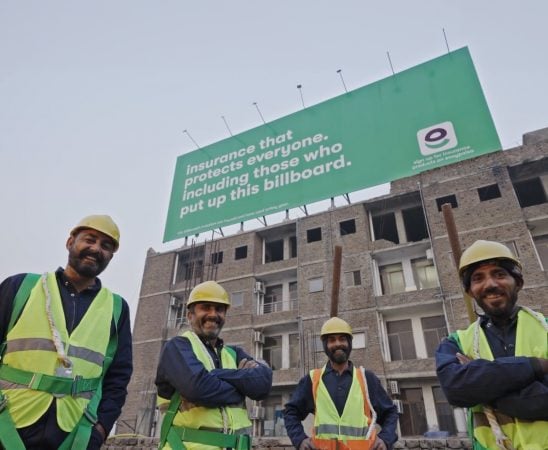 easypaisa Impact BBDO Pakistan insurance billboards workers labourers campaign