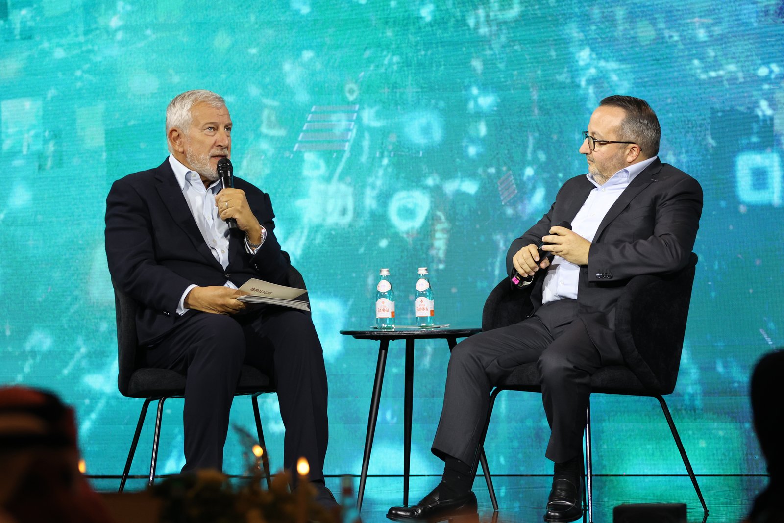 From left, Richard Attias, Founder and Chairman, Richard Attias & Associates, and Rani R. Raad, CEO, IMI, President and Operating Partner of RedBird IMI. BRIDGE Summit