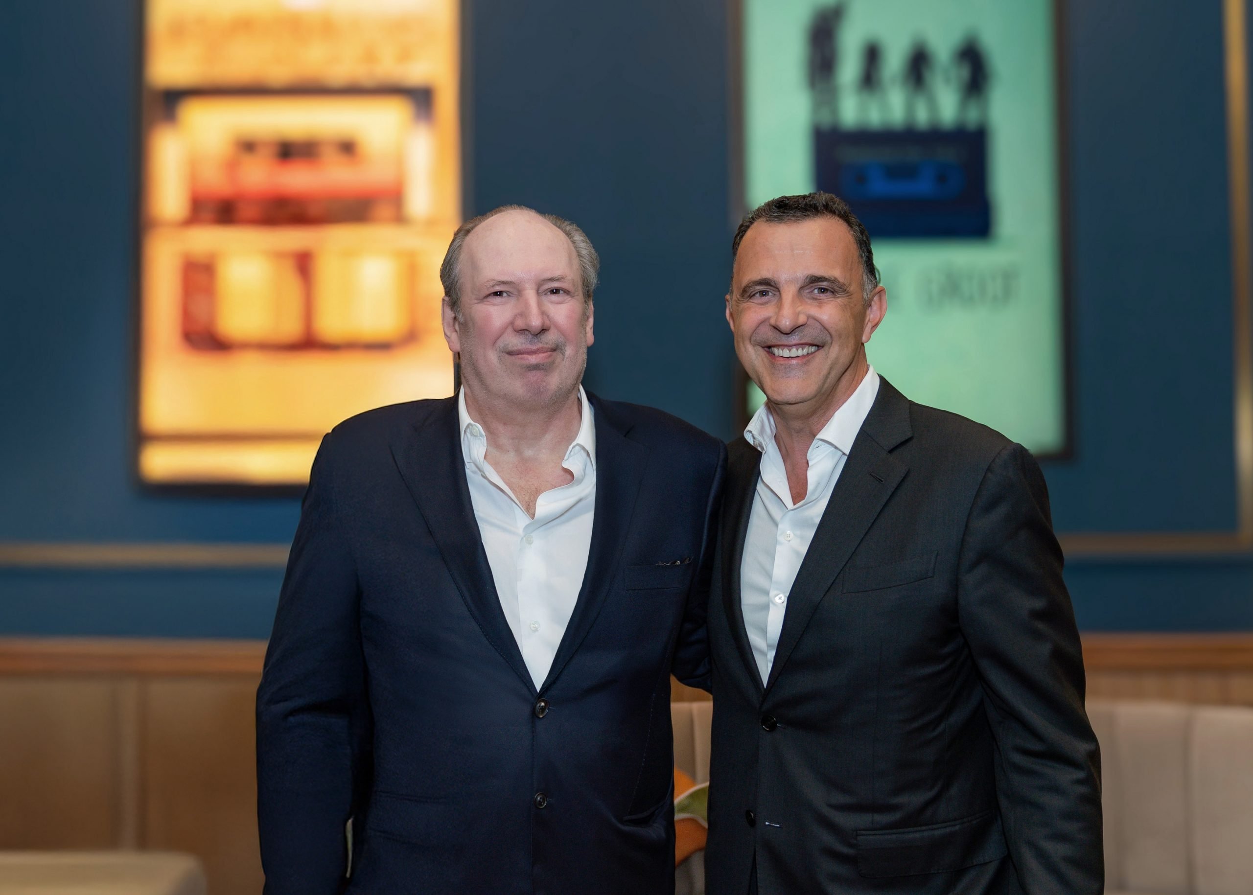 From left, Academy Award-winning composer Hans Zimmer and Ignace Lahoud, Chief Executive Officer of Majid Al Futtaim – Entertainment.