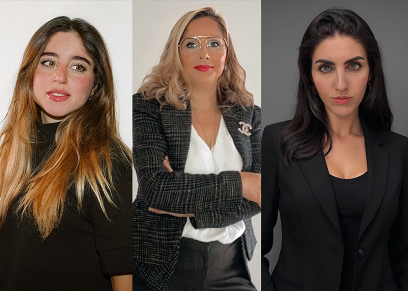 From left, Dana, Senior Art Director; Nahida, Office Admin; and Joelle - the WonderWomen at WonderEight.