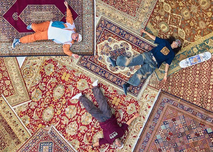 Kahhal 1871, latest campaign places handcrafted rugs in skate parks, redefining heritage through youth culture and sparking global dialogue.