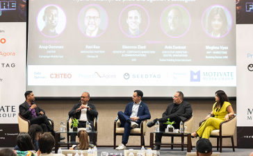 From Anup Oommen, Editor, Campaign Middle East; Ravi Rao, Managing Partner, Climaty.AI; Giacomo Ziani, Senior VP – Corporate Marketing & Communications, G42; Anis Zantout, Executive Director – Digital Innovation, Dubai Holding Entertainment; Meghna Vyas, AVP – Marketing, Banking Sector, UAE.