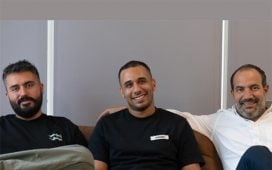 From left, Ibrahim Hasan, Regional Head, McCann Content Studios MENAT; Ahmed Nour, Head of McCann Content Studios – UAE; and Tarek Ali Ahmed, Managing Director, FP7 McCann UAE.