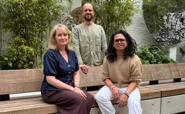 From left, Tywan Ferreira, Head of Production; Lewis Robbins, Creative Strategy Director, and Mitch Balintos Head of Development at People.