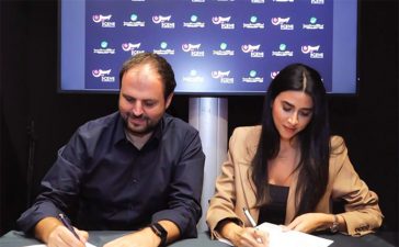 From left, Sayed Finianos, Founder and CEO of Scene; and Nada Makhzoum, CEO of Rotana Channels, one of Rotana Media’s entities.