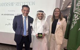 From left, Jason Foo, CEO of BBD Perfect Storm and UKAEG Leadership Board; Taha Alsafi, Founder and CEO of Red Impact; and Aisling Conlon, International Director for UK Advertising at the Advertising Association.
