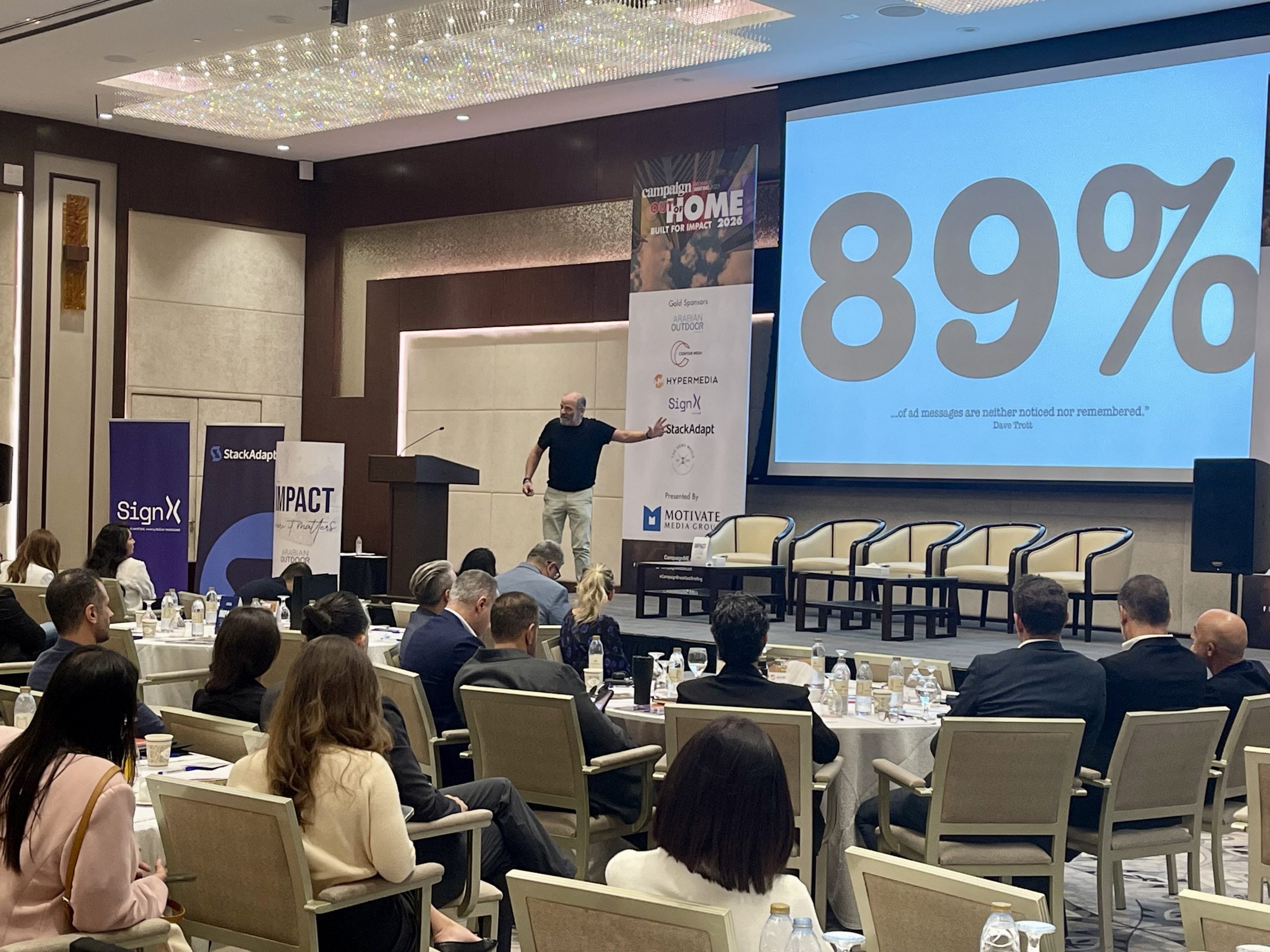 Ramsey Naja, Creative Partner, Das Kapital delivers the second keynote of the event.