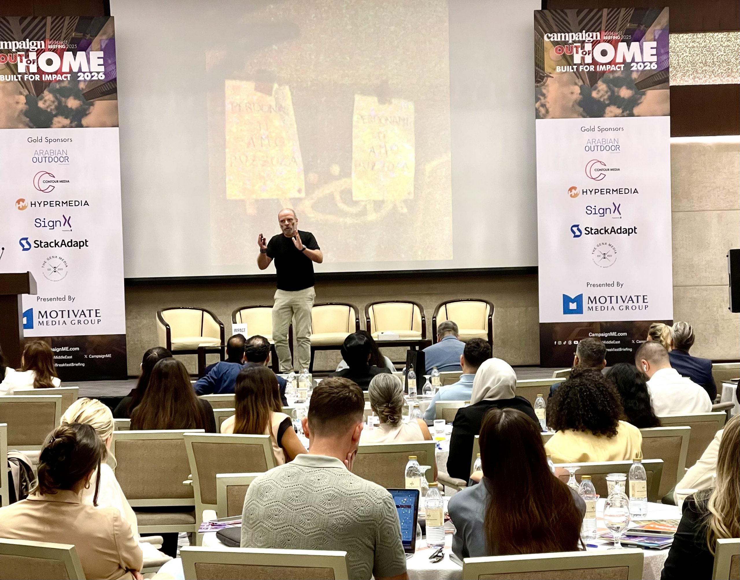 Ramsey Naja, Creative Partner, Das Kapital delivers the second keynote of the event.