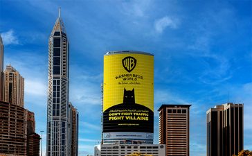 Yas Island Warner Bros World OOH Batman billboard