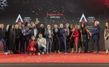 Celebrating the win of one of the most coveted awards of the night, the Impact BBDO team posed with the Creative Agency of the Year trophy with Chair judge Emma Campbell (far right).