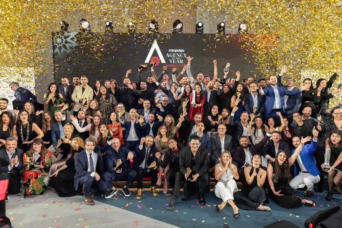 A group photograph of the winners at Campaign’s Agency of the Year Middle East Awards held on December 11, 2025.