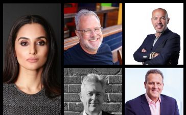From top left, clockwise, Farzana Baduel, David Gallagher, Christophe Ginisty, Robert Hanvik, and Peter Thomas, the principals involved in the Folgate Middle East practice.