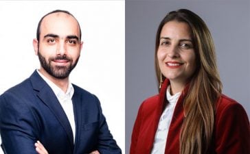 From left, IAB MENA Vice Chair Elie Milan and IAB MENA Chair Nisrine Ghazal