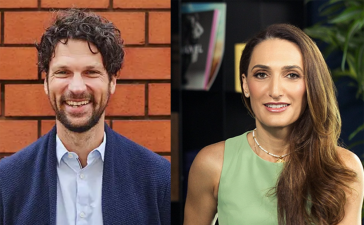 From left, Florian Adamski, CEO, Omnicom Media, and Elda Choucair, CEO, Omnicom Media Group - MENA