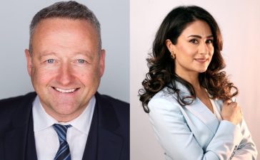 From left, Enda McShane, Founder and CEO, SMG Worldwide and SYNQ-X, and Nita Odedra Director of Strategy, Blue Rhine Industries.