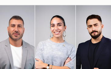 From left, Hicham Dergham, Head of Digital Sales; Noha Bakri and Bahaa Azzam, Digital Sales Managers, Hypermedia