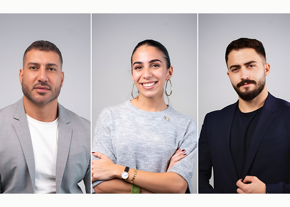From left, Hicham Dergham, Head of Digital Sales; Noha Bakri and Bahaa Azzam, Digital Sales Managers, Hypermedia