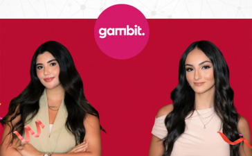 From left, Gambit Communications' Alaa Arnaout and Jana Bunni, winners of the PRCA MENA Young Lions PR Competition.