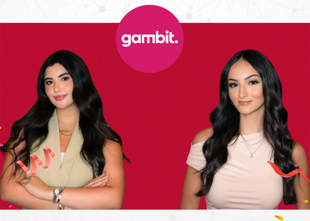 From left, Gambit Communications' Alaa Arnaout and Jana Bunni, winners of the PRCA MENA Young Lions PR Competition.
