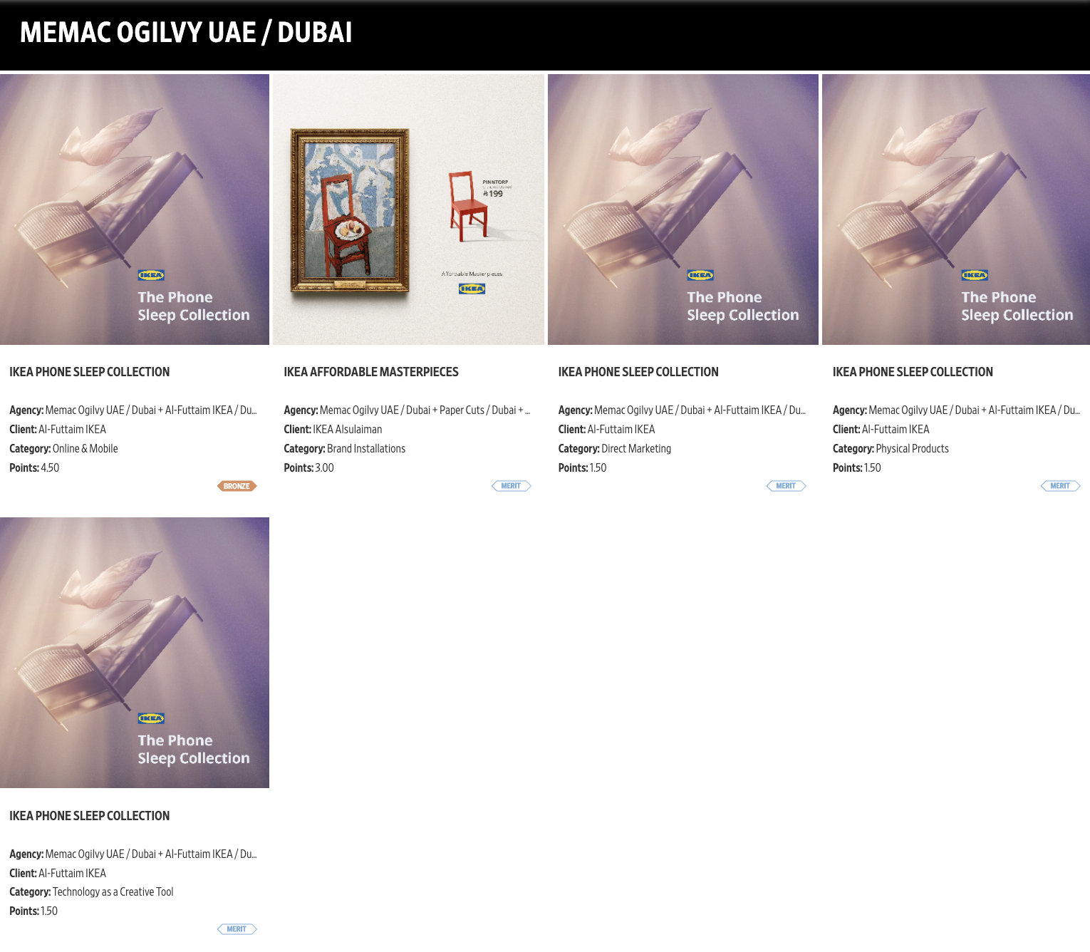 Memac Ogilvy the One Show The One Club for Creativity