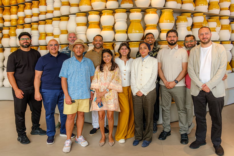 From left, Core42's Diego Florez, IMPACT BBDO's Ghassan Kassabji, Bloomberg Media's Phil Robinson, DAMAC Properties' Jason Murison, Bloomberg Media's Amit Nayak, We Are Social's Akanksha Goel, Kraft Heinz's Passant El-Ghannam, Qatar Foundation's Mashal Shahbik, Campaign Middle East's Anup Oommen, UAE Government Media Office's Khaled AlShehhi, Campaign Middle East's Nadeem Quraishi, and King Faisal Specialist Hospital and Research Centre's Muhannad Kadi.