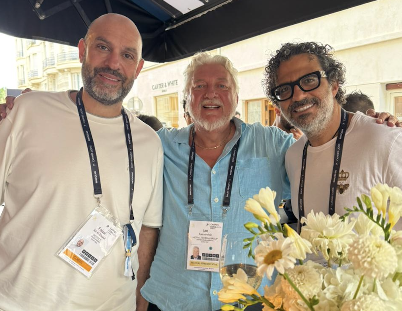 From left, Faisal AlEisawi, Founder, Digitect; Ian Fairservice, Managing Partner and Editor-in-Chief, Motivate Media Group; and Eddy Rizk, Founder and CEO, BIG KAHUNA FILMS.