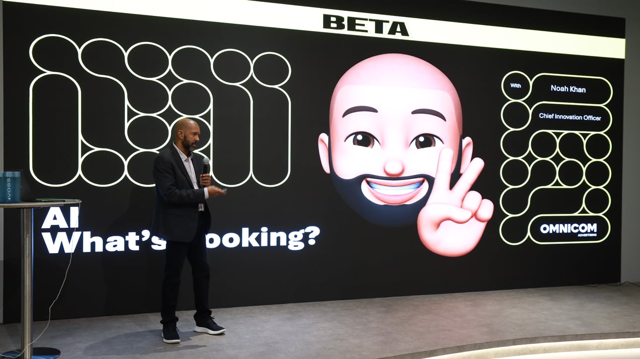 Noah Khan, Chief Innovation Officer at Omnicom Advertising CEE & AME at the BETA event. 