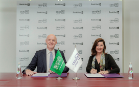 From left, James Bicknell, Group Chief Executive Officer at Multiply Media Group, and Alison Rehill‑Erguven, Chief Executive Officer of Cenomi Centers